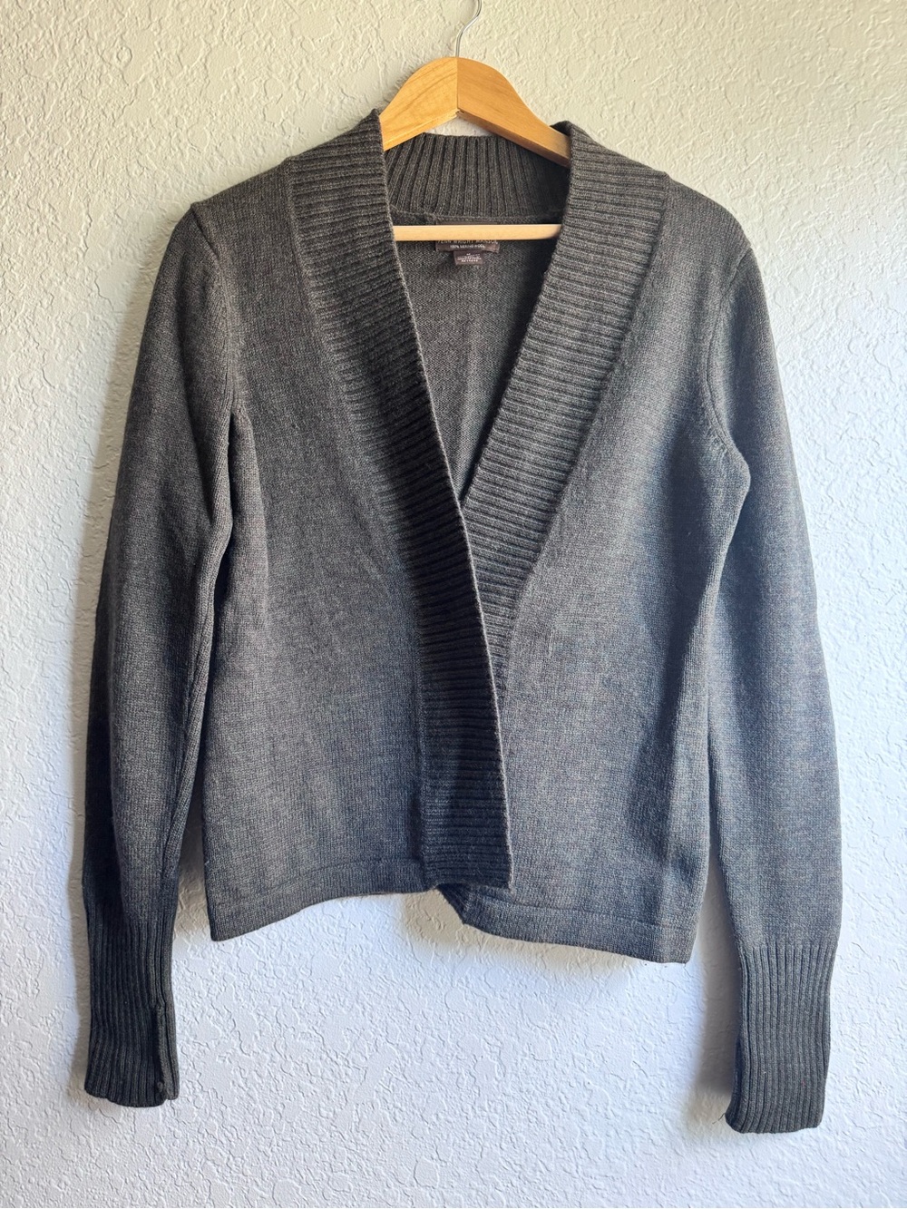 Fenn Wright Manson Marled Merino Wool Cardigan Open Front M